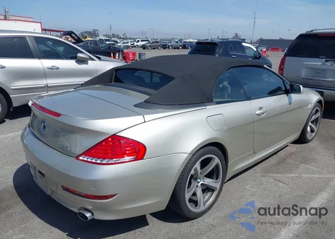 2008 BMW 650I из США, поврежденный, VIN WBAEB53538CX63383